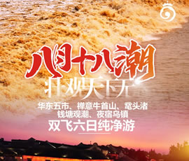 華東五市、 禪意牛首山、黿頭渚、錢(qián)塘觀潮 水鄉(xiāng)烏鎮(zhèn)雙飛六日純凈游